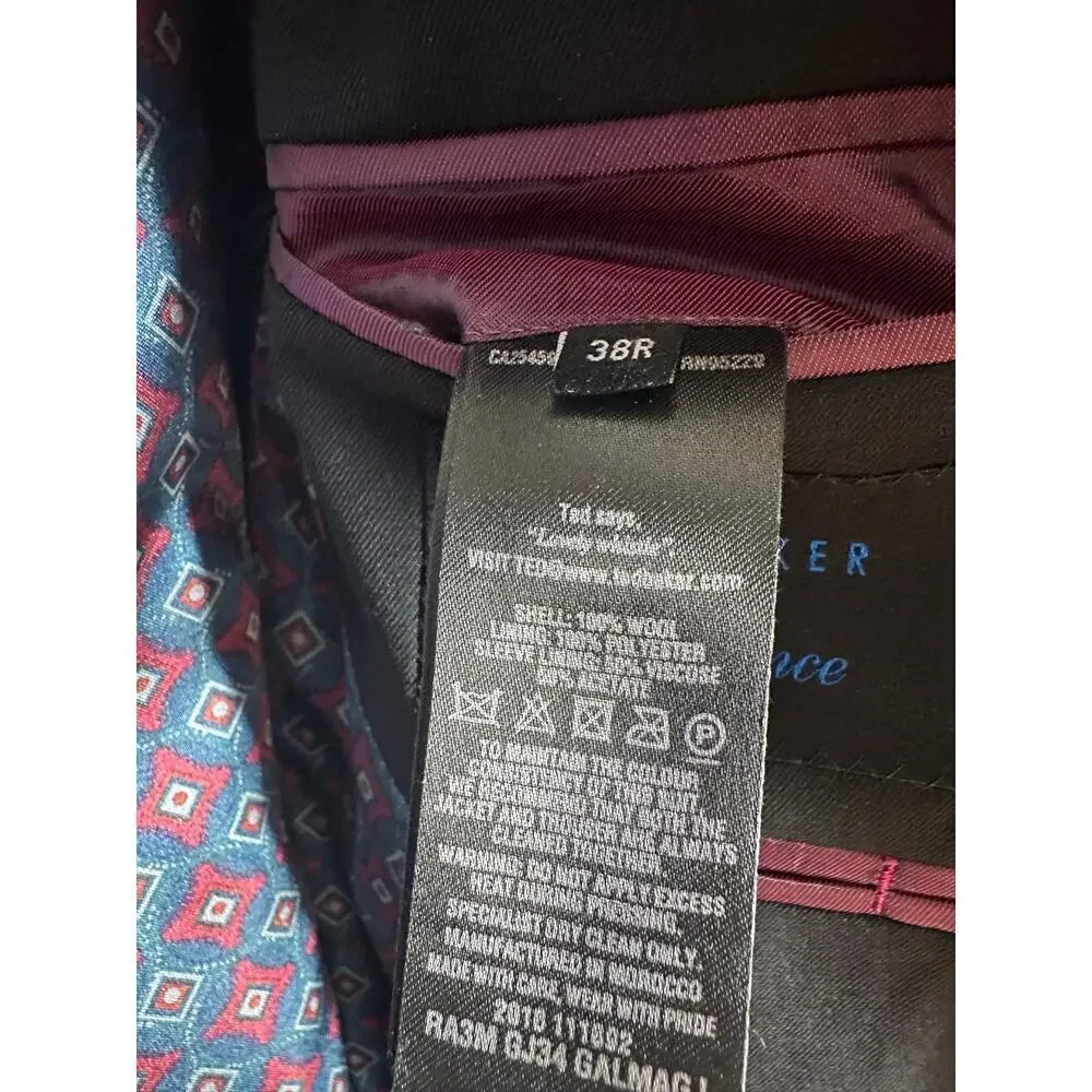 Ted Baker Blazer Jacket Men’s Black Size 38R